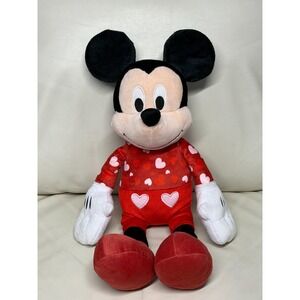 Disney Mickey Mouse 20" Valentine's Day Plush Hearts Walt Disney World